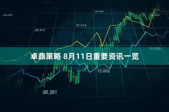 卓鼎策略 8月11日重要资讯一览