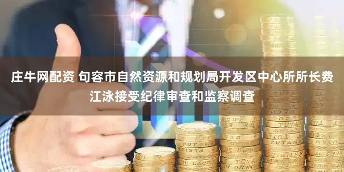 庄牛网配资 句容市自然资源和规划局开发区中心所所长费江泳接受纪律审查和监察调查